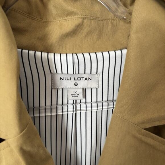 NILI LOTAN x Target Womens 1X Pleated Back Trench Coat Khaki - Picture 5 of 6